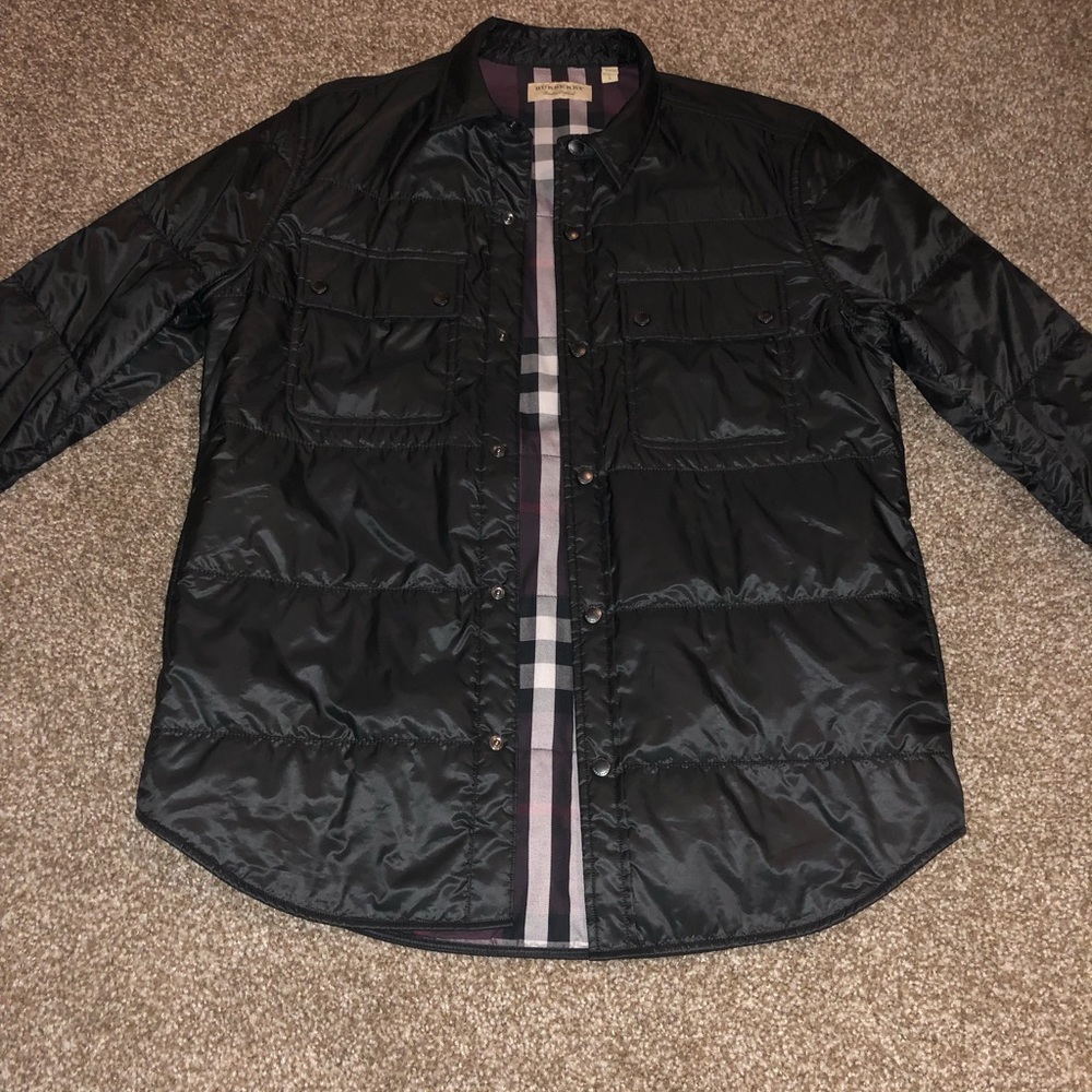 Men’s Burberry Jacket Lightweight Black/Maroon